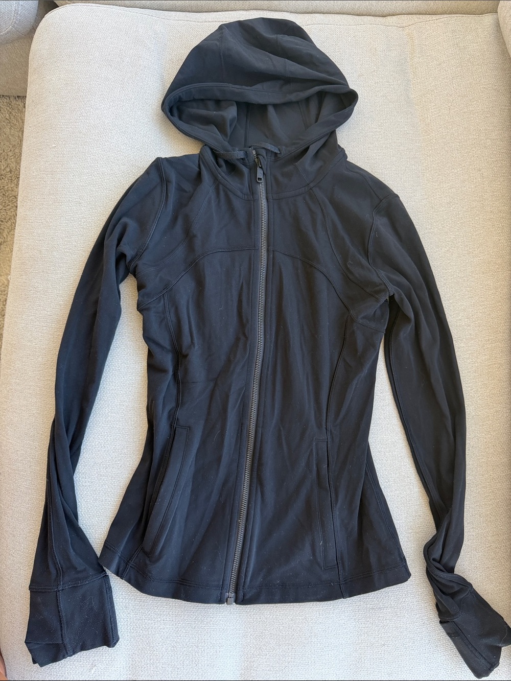 lululemon athletica Black Hooded Zip-Up Jacket